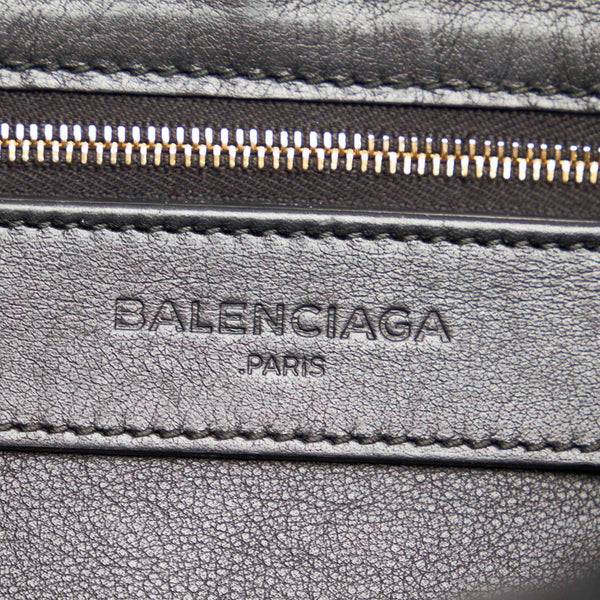バレンシアガ ペーパー 370926 ブラック ムートン レザー ハンドバッグ レディース BALENCIAGA 【中古】