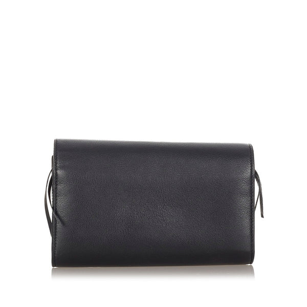 バレンシアガ ペーパーマニー 371661 ブラック レザー 長財布 レディース BALENCIAGA 【中古】