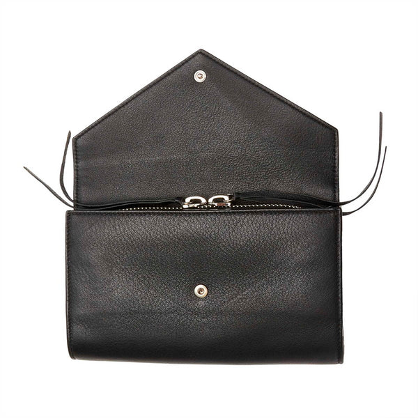 バレンシアガ ペーパーマニー 371661 ブラック レザー 長財布 レディース BALENCIAGA 【中古】