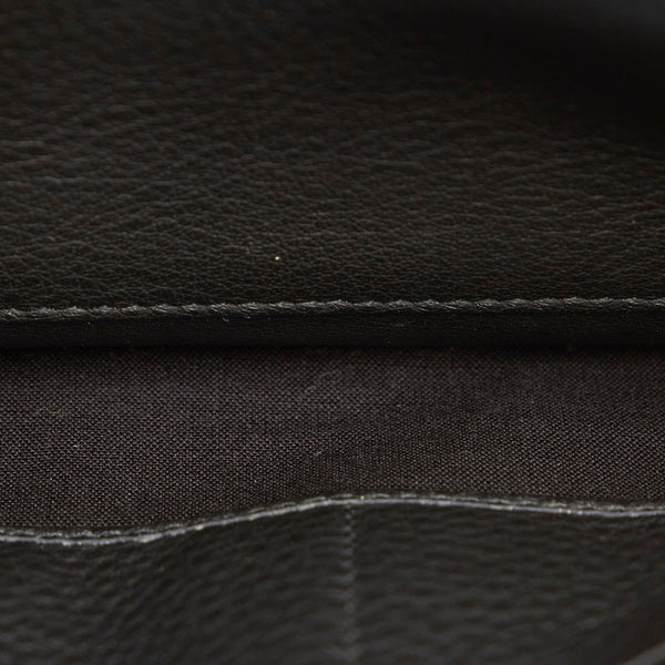 バレンシアガ ペーパーマニー 371661 ブラック レザー 長財布 レディース BALENCIAGA 【中古】