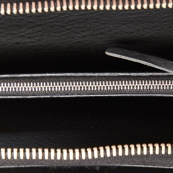 バレンシアガ ペーパーマニー 371661 ブラック レザー 長財布 レディース BALENCIAGA 【中古】