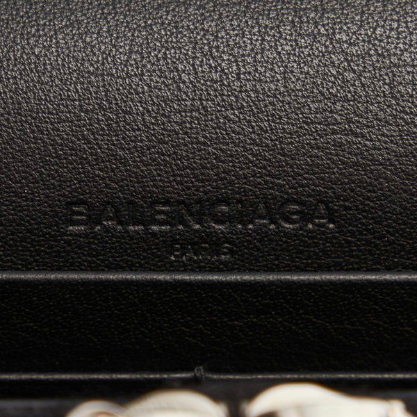 バレンシアガ ペーパーマニー 371661 ブラック レザー 長財布 レディース BALENCIAGA 【中古】