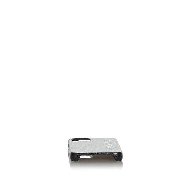 バレンシアガ ロゴ ブラック プラスチック レザー iphone12 mini ケース レディース BALENCIAGA 【中古】