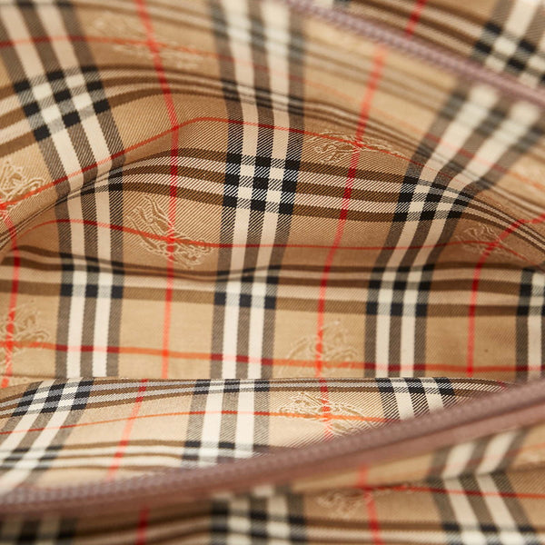 バーバリー ブラウン レザー ショルダーバッグ トートバッグ レディース BURBERRY 【中古】