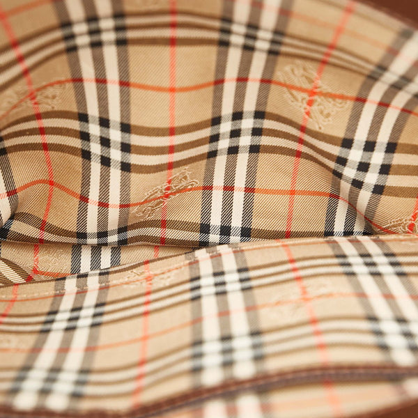 バーバリー ブラウン レザー ショルダーバッグ トートバッグ レディース BURBERRY 【中古】
