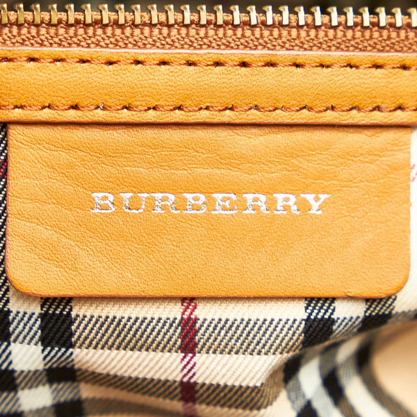 バーバリー キャメル レザー ショルダーバッグ レディース BURBERRY 【中古】