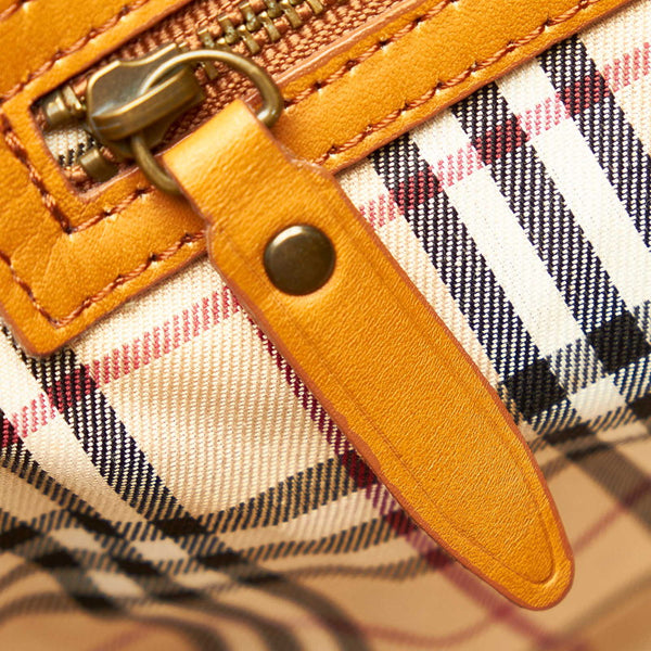 バーバリー キャメル レザー ショルダーバッグ レディース BURBERRY 【中古】