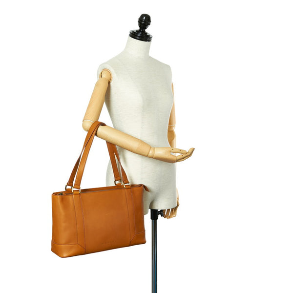 バーバリー キャメル レザー ショルダーバッグ レディース BURBERRY 【中古】