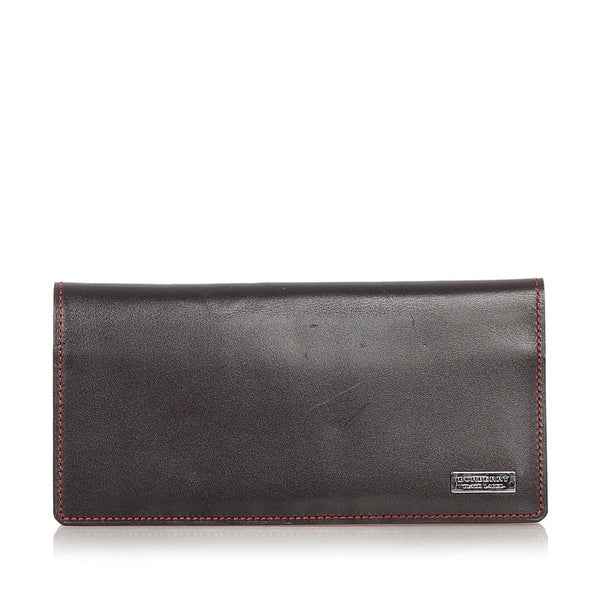 バーバリー ブラウン レザー 長財布 メンズ BURBERRY 【中古】