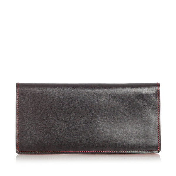 バーバリー ブラウン レザー 長財布 メンズ BURBERRY 【中古】