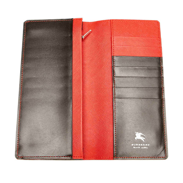 バーバリー ブラウン レザー 長財布 メンズ BURBERRY 【中古】
