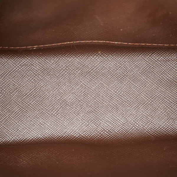 バーバリー カーキ ブラウン キャンバス レザー ポーチ レディース BURBERRY 【中古】