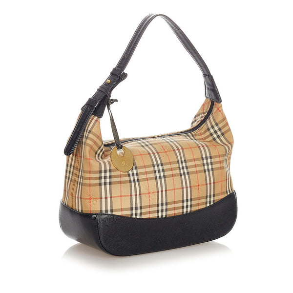 バーバリー ブラウン レザー 肩掛け ショルダーバッグ レディース BURBERRY 【中古】