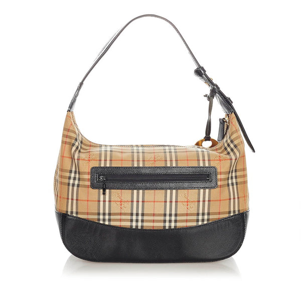 バーバリー ブラウン レザー 肩掛け ショルダーバッグ レディース BURBERRY 【中古】