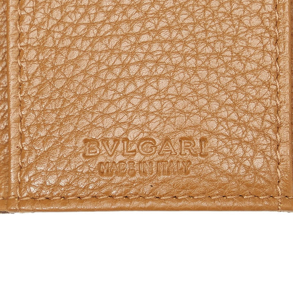 ブルガリ マキシロゴ ６連 ベージュ キャンバス キーケース レディース BVLGARI 【中古】