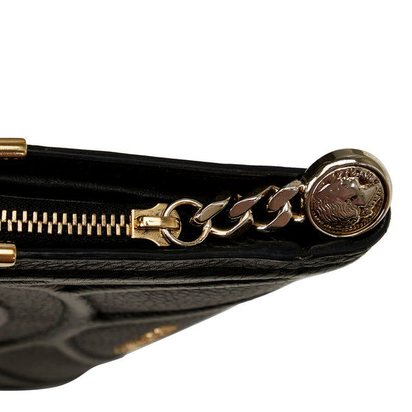 ブルガリ ブラック ゴールド レザー 長財布 メンズ BVLGARI 【中古】
