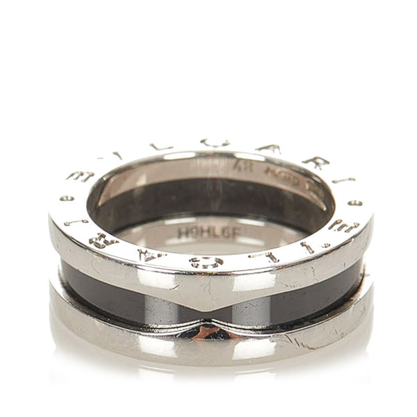 ブルガリ SV925 シルバー セラミック セーブザチルドレン　 リング 指輪 レディース BVLGARI 7号 【中古】