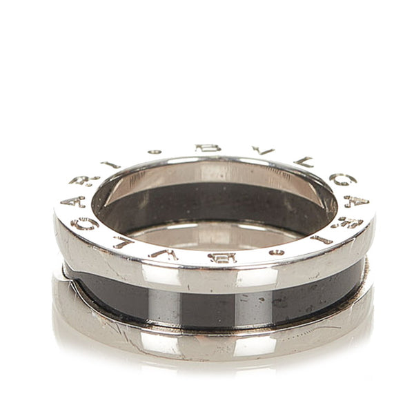 ブルガリ SV925 シルバー セラミック セーブザチルドレン　 リング 指輪 レディース BVLGARI 7号 【中古】