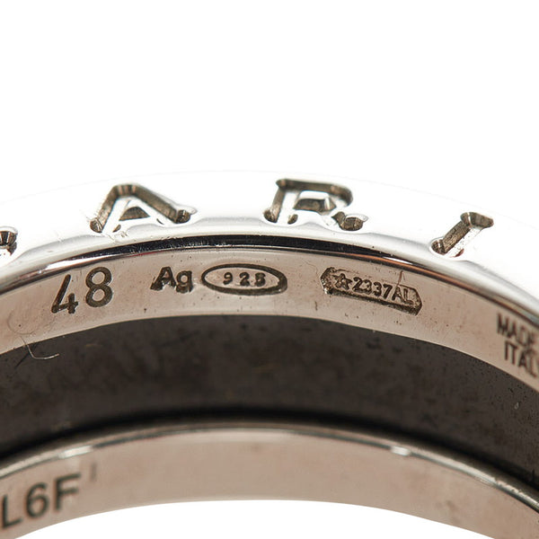 ブルガリ SV925 シルバー セラミック セーブザチルドレン　 リング 指輪 レディース BVLGARI 7号 【中古】