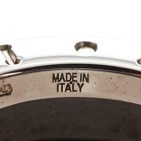 ブルガリ SV925 シルバー セラミック セーブザチルドレン　 リング 指輪 レディース BVLGARI 7号 【中古】