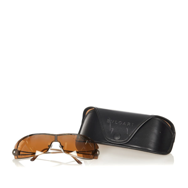 ブルガリ ブラック  プラスチック メタル サングラス メンズ BVLGARI 【中古】