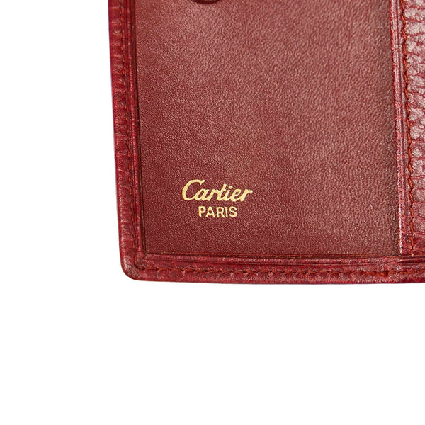 カルティエ マストライン ４連 ボルドー レザー キーケース レディース CARTIER 【中古】