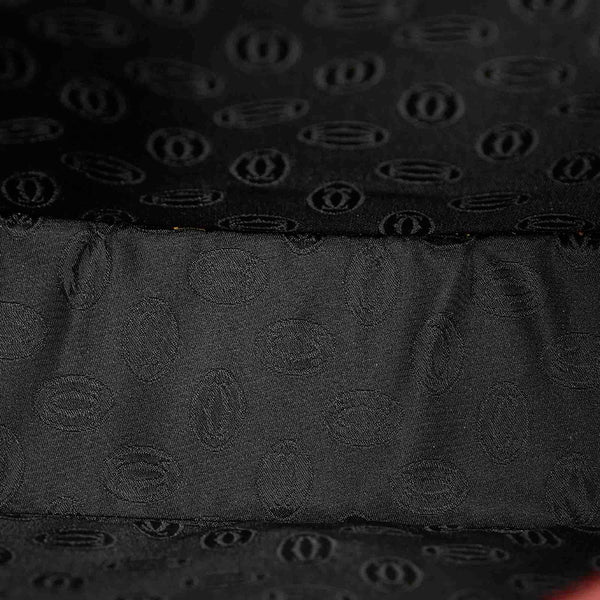 カルティエ マストライン ワインレッド レザー 肩掛け ショルダーバッグ レディース CARTIER 【中古】