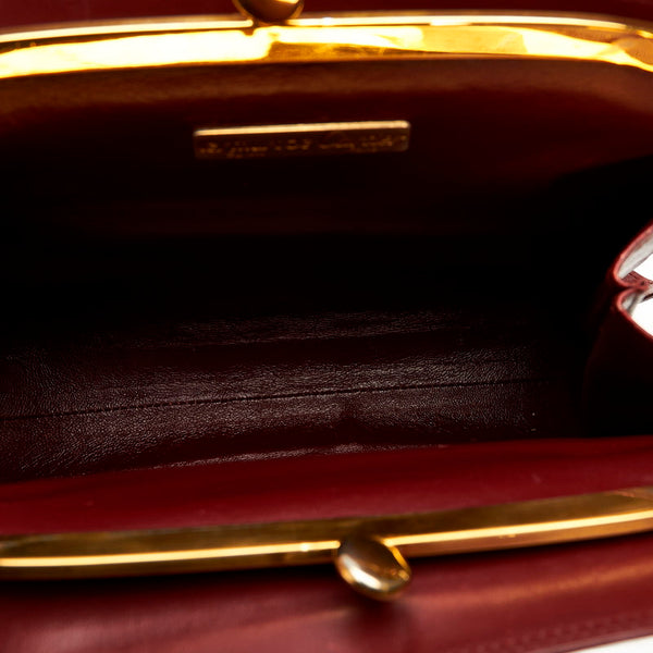 カルティエ マストライン ワインレッド レザー 肩掛け ショルダーバッグ レディース CARTIER 【中古】