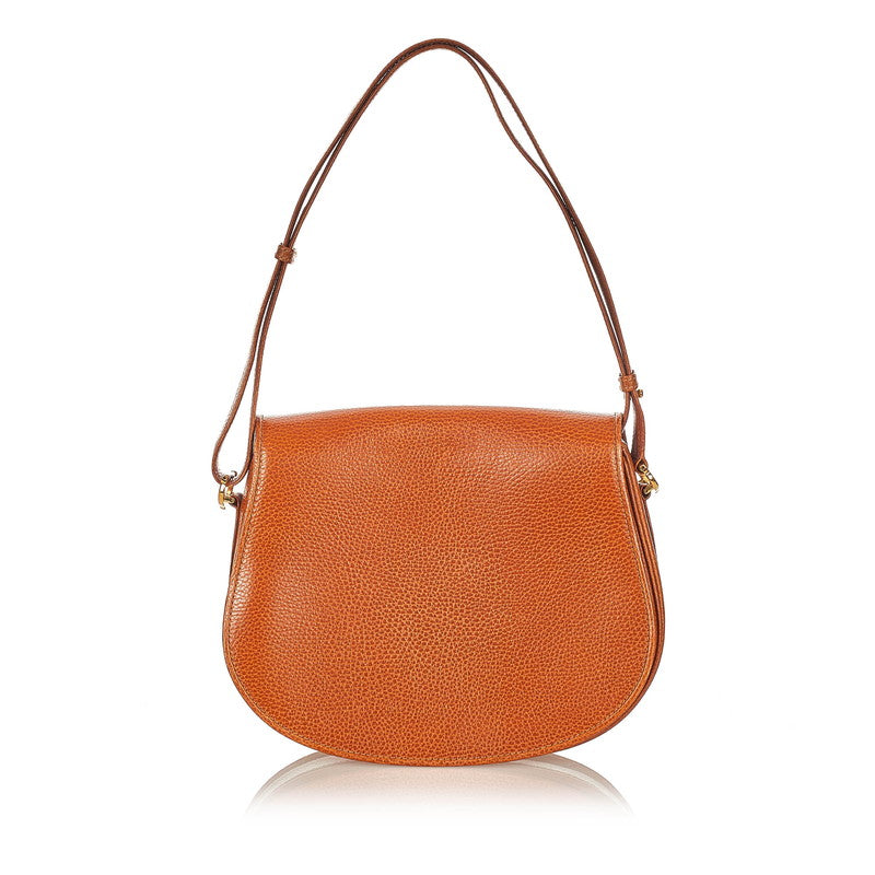 カルティエ マスト ショルダーバッグ キャメル レザー レディース CARTIER 【中古】