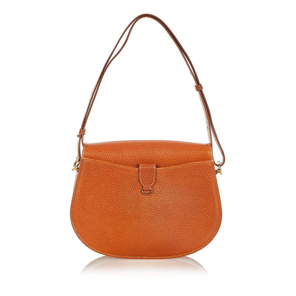 カルティエ マスト ショルダーバッグ キャメル レザー レディース CARTIER 【中古】