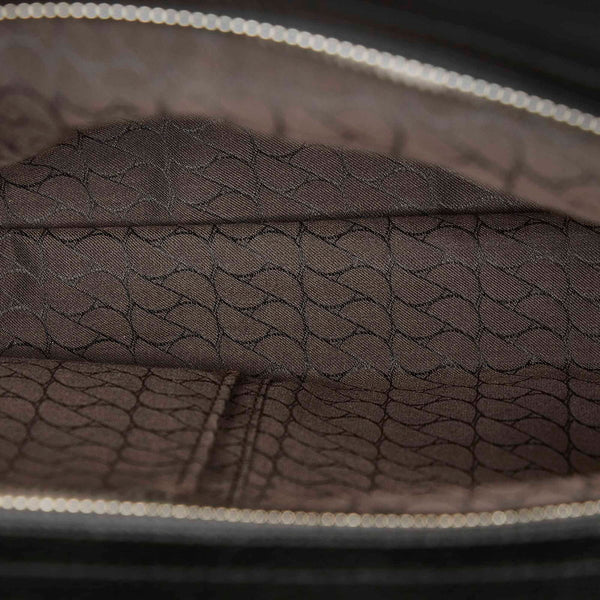 カルティエ ラドーニャ　 ブラック シルバー レザー ショルダーバッグ レディース CARTIER 【中古】