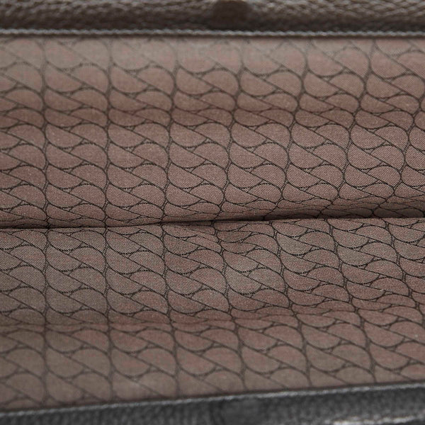 カルティエ ラドーニャ　 ブラック シルバー レザー ショルダーバッグ レディース CARTIER 【中古】