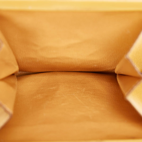 セリーヌ マカダム ブラウン ベージュ PVC レザー 二つ折り財布 レディース CELINE 【中古】