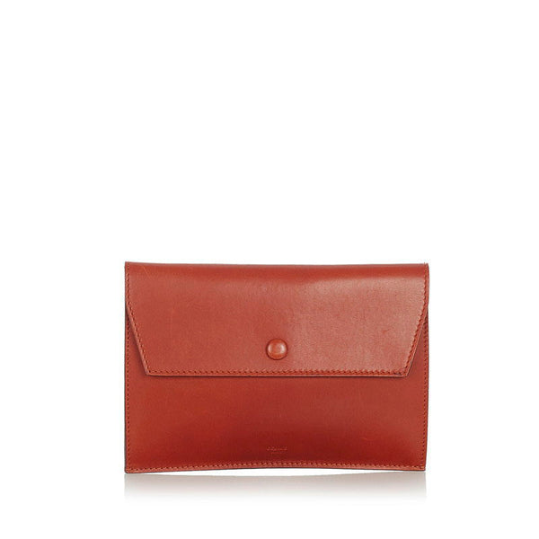 セリーヌ キャメル レザー ポーチ レディース CELINE 【中古】