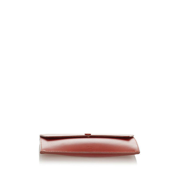 セリーヌ キャメル レザー ポーチ レディース CELINE 【中古】