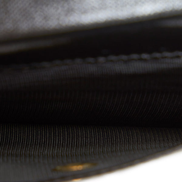 セリーヌ ブラック レザー 二つ折り財布 メンズ CELINE 【中古】