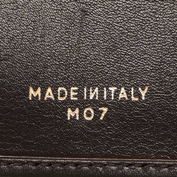 セリーヌ ブラック レザー 二つ折り財布 メンズ CELINE 【中古】