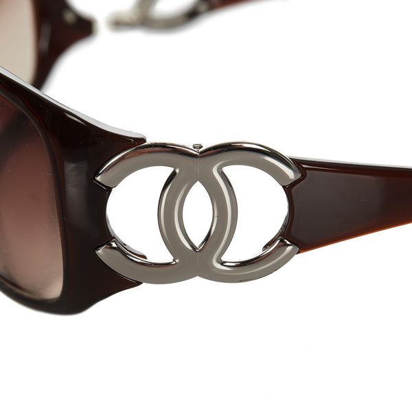 シャネル ココマーク 6014 ブラウン プラスチック サングラス レディース CHANEL 【中古】