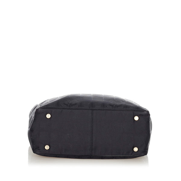 シャネル ニュートラベルトート ブラック キャンバス トートバッグ レディース CHANEL 【中古】