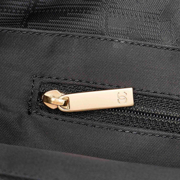 シャネル ニュートラベルトート ブラック キャンバス トートバッグ レディース CHANEL 【中古】