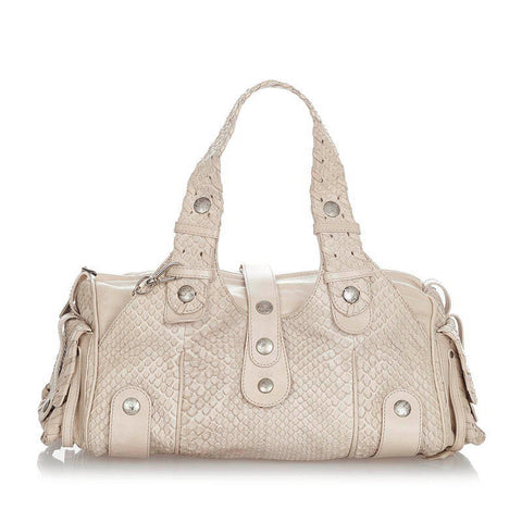 クロエ シルベラード　 ライトベージュ レザー ショルダーバッグ レディース Chloe 【中古】