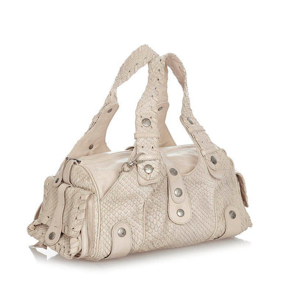 クロエ シルベラード　 ライトベージュ レザー ショルダーバッグ レディース Chloe 【中古】