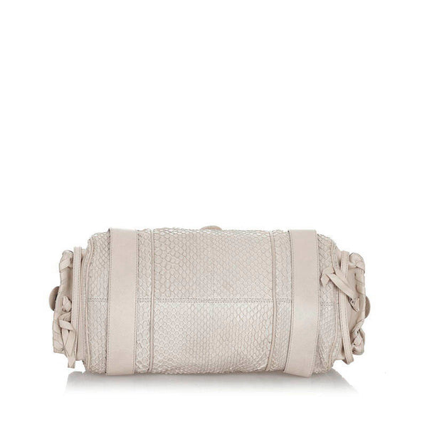 クロエ シルベラード　 ライトベージュ レザー ショルダーバッグ レディース Chloe 【中古】