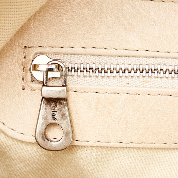 クロエ シルベラード　 ライトベージュ レザー ショルダーバッグ レディース Chloe 【中古】