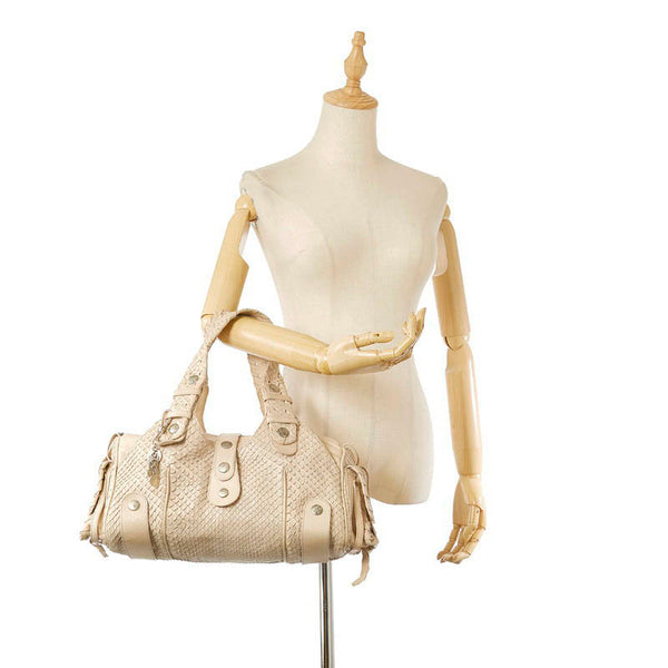 クロエ シルベラード　 ライトベージュ レザー ショルダーバッグ レディース Chloe 【中古】