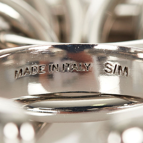 クロエ シルバー メタル 4連リング リング 指輪 レディース Chloe 13.5号 【中古】