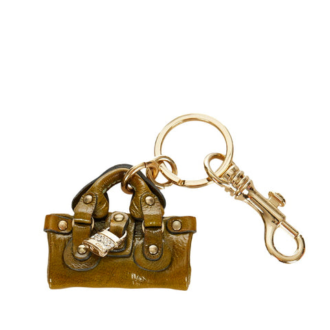 クロエ キーホルダー カーキ ゴールド レザー レディース Chloe 【中古】