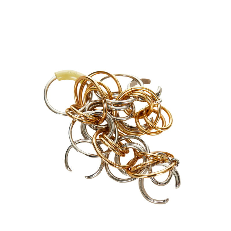 クロエ ゴールド シルバー メッキ メタル 4連リング リング 指輪 レディース Chloe 13号 【中古】