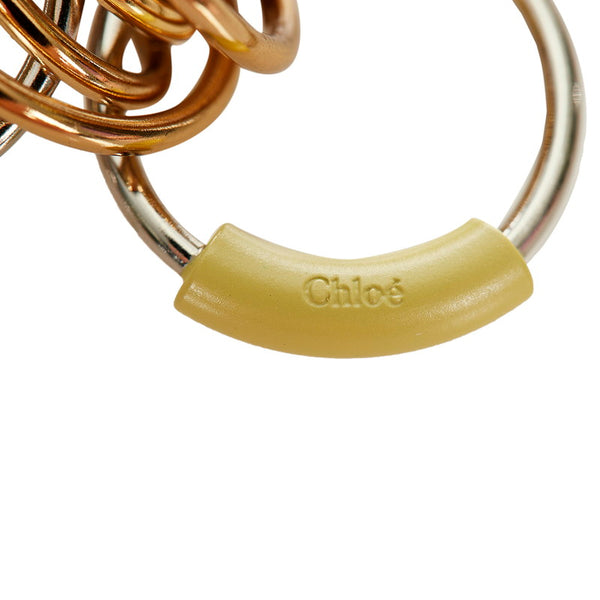 クロエ ゴールド シルバー メッキ メタル 4連リング リング 指輪 レディース Chloe 13号 【中古】