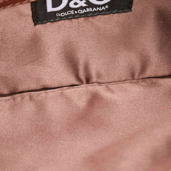 ドルチェアンドガッバーナ ワンショルダーバッグ　08-3 ブラウン ベージュ スウェード レザー ワンショルダー レディース DOLCE&GABBANA 【中古】